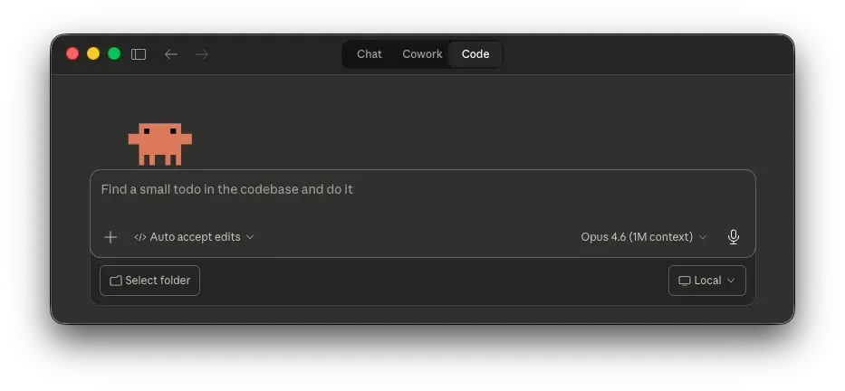 Claude Code i webbgränssnittet, Code-fliken