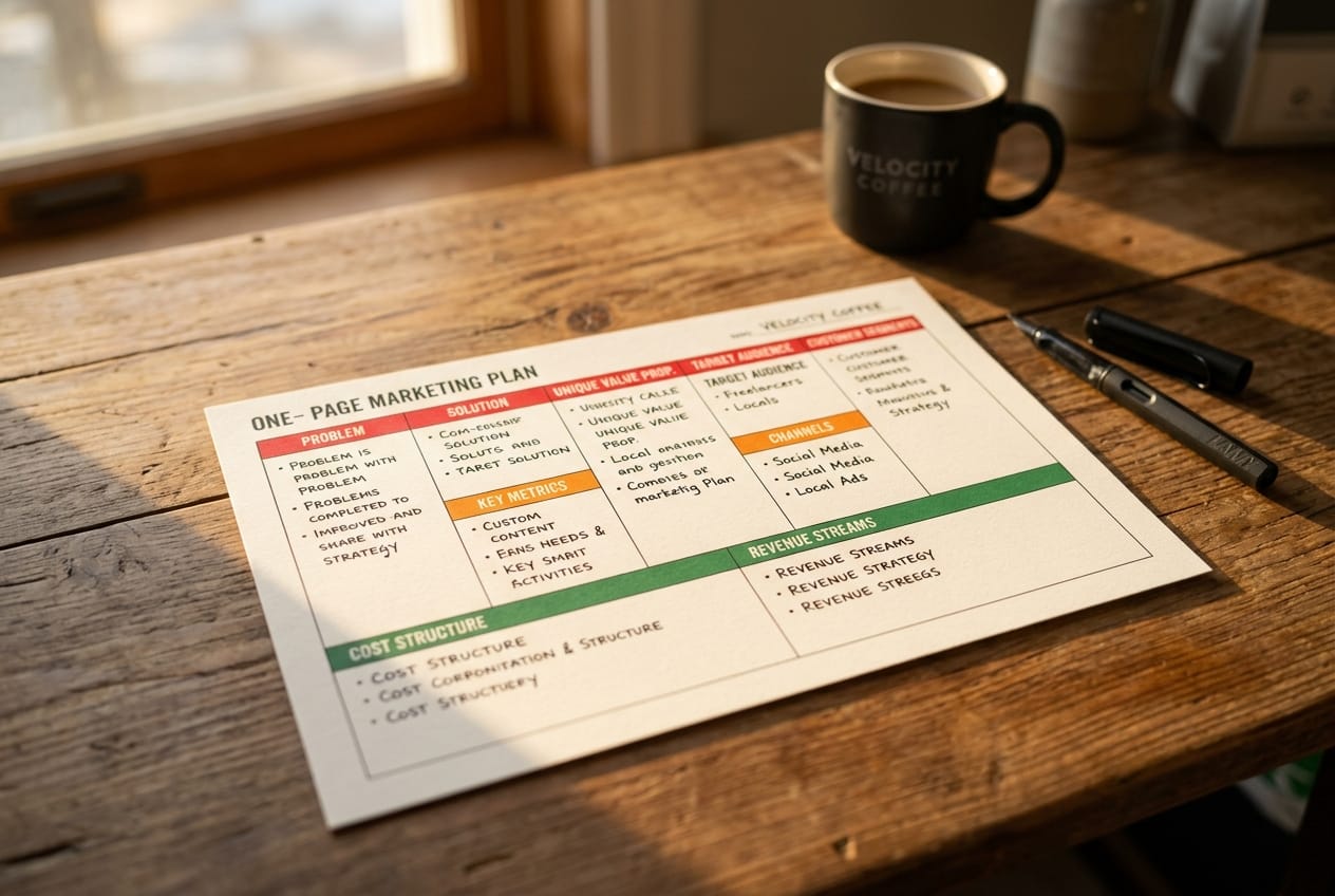 Din marknadsplan på en sida – med AI som coach